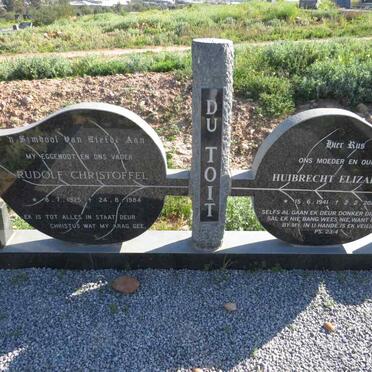 TOIT Rudolf Christoffel, du 1925-1984 & Huibrecht Elizabeth 1941-2014