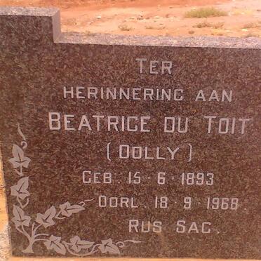 TOIT Beatrice, du 1893-1968