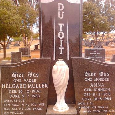 TOIT Helgard Muller, du 1906-1983 &amp; Anna JOHNSON 1906-1984