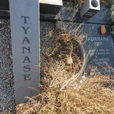 TYANASE Gqirhana Ben 1931-2013