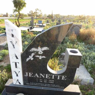 TYATYA Jeanette 1920-1992