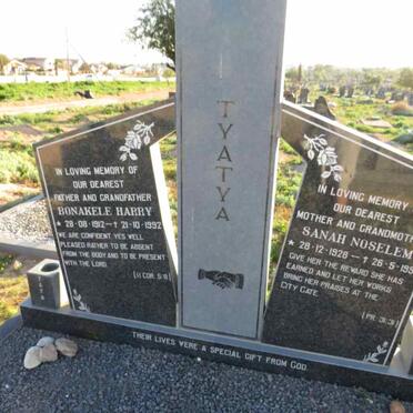 TYATYA Bonakele Harry 1912-1992 & Sanah Noselem 1928-1996