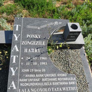 TYATYA Ponky Zongezile Harry 1961-1993