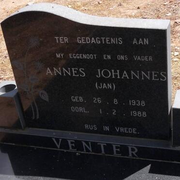 VENTER Annes Johannes 1938-1988