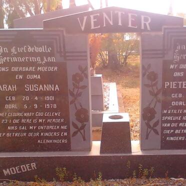 VENTER Pieter Jacobus 1895-1969 &amp; Sarah Susanna 1901-1978