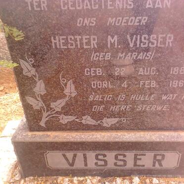 VISSER Hester M. nee MARAIS 1881-1961