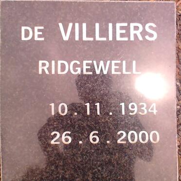 VILLIERS Ridgewell, de 1934-2000