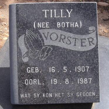 VORSTER Tilly nee BOTHA 1907-1987