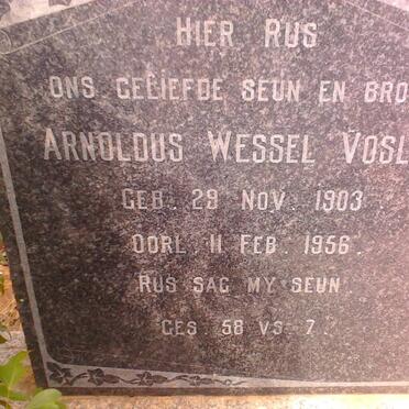 VOSLOO Arnoldus Wessel 1903-1956