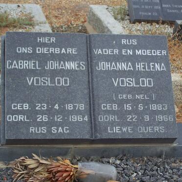 VOSLOO Gabriel Johannes 1878-1964 &amp; Johanna Helena NEL 1883-1966