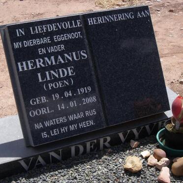 VYVER Hermanus Linde, van der 1919-2008