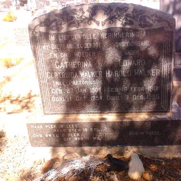 WALKER Edward Harold 1901-1985 &amp; Catharina Gertruida PRETORIUS 1904-1954