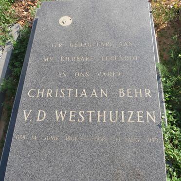 WESTHUIZEN Christiaan Behr, v.d. 1901-1973
