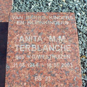 TERBLANCHE Anita M.M. nee V.D. WESTHUIZEN 1944-2003