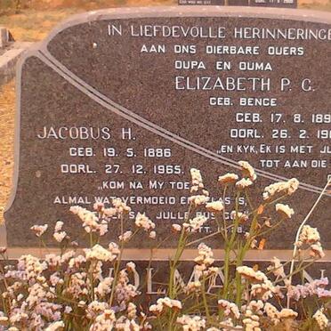 WOLMARANS Jacobus H. 1886-1965 &amp; Elizabeth P.C. BENCE 1890-1967