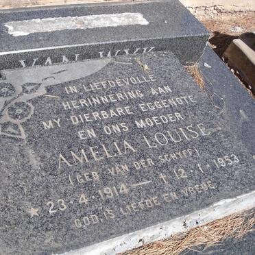 WYK Amelia Louise nee VAN DER SCHYFF, van 1914-1953