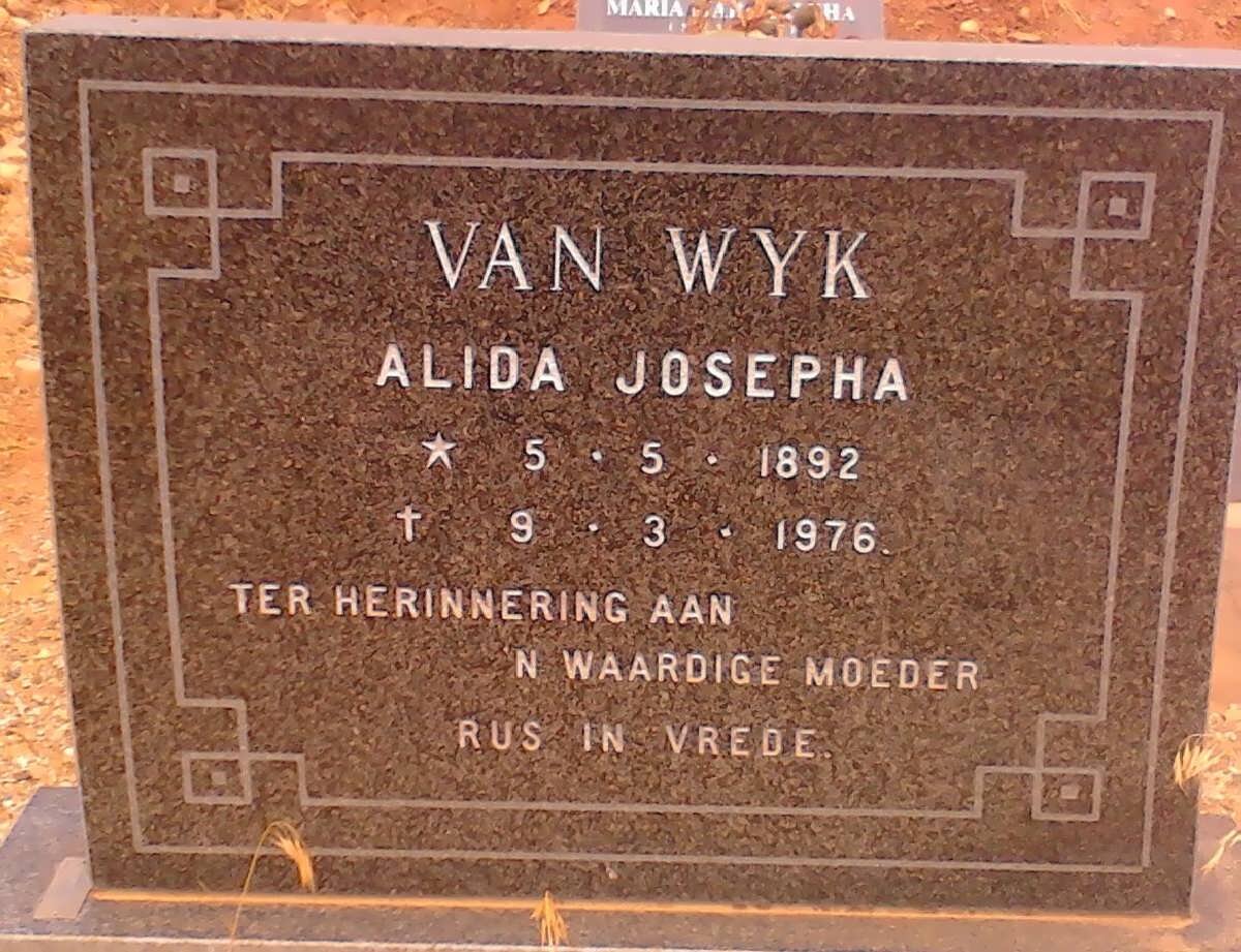 WYK Alida Josepha, van 1892-1976