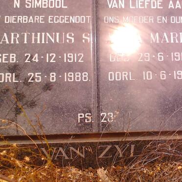 ZYL Marthinus S., van 1912-1988 &amp; Anna Maria 1914-1991