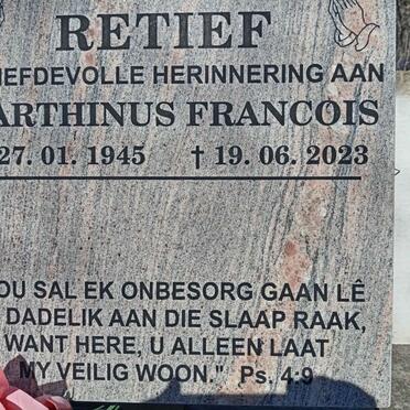 RETIEF Marthinus Francois 1945-2023