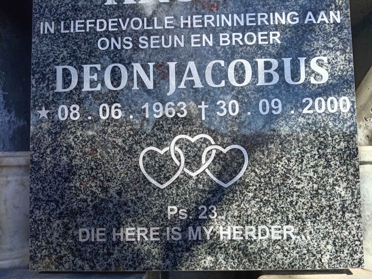 ? Deon Jacobus 1963-2000