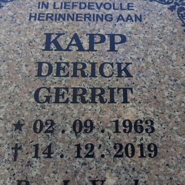 KAPP Derick Gerrit 1963-2019