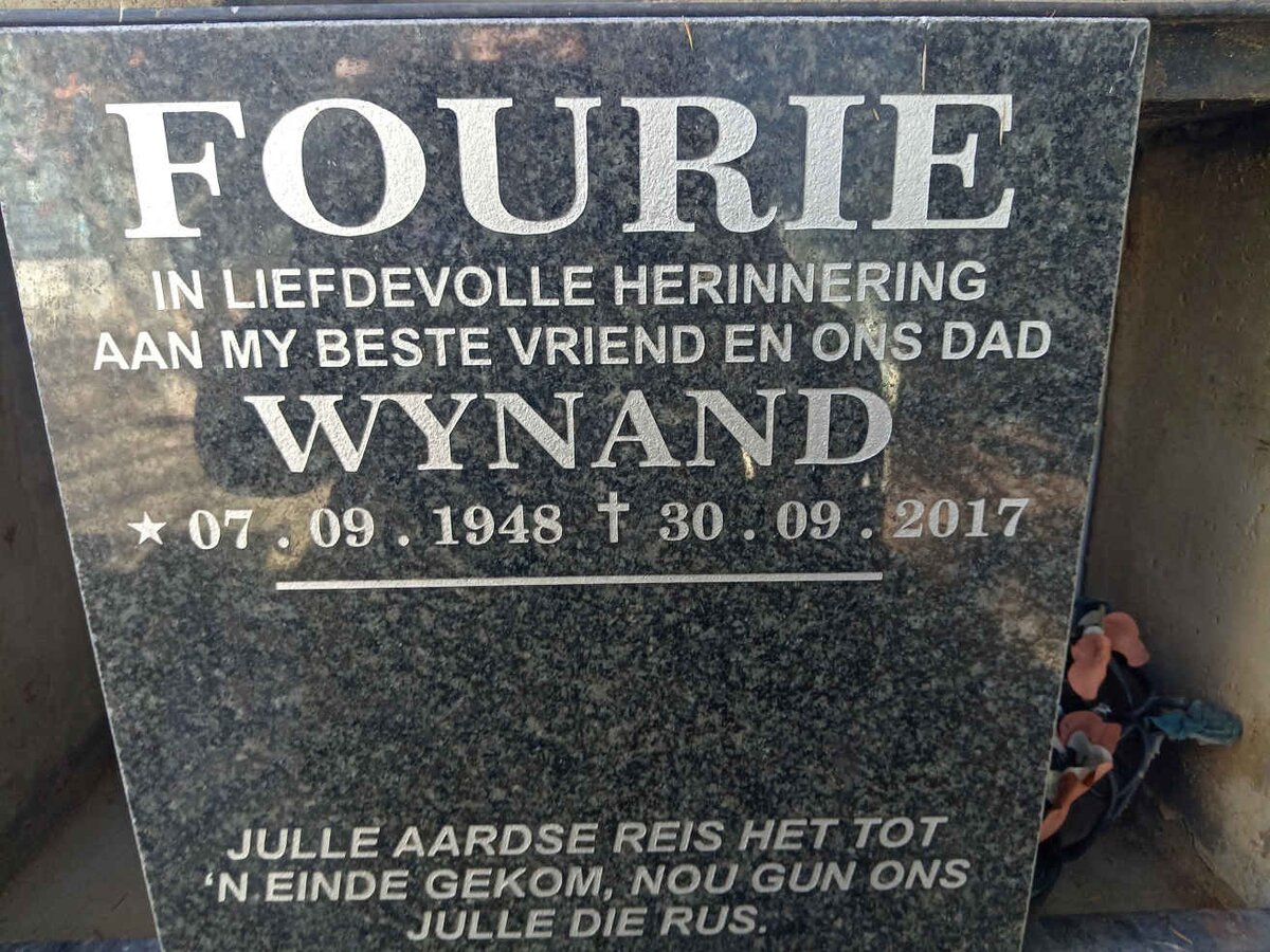 FOURIE Wynand 1948-2017
