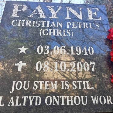 PAYNE Christian Petrus 1940-2007