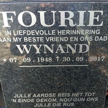 FOURIE Wynand 1948-2017