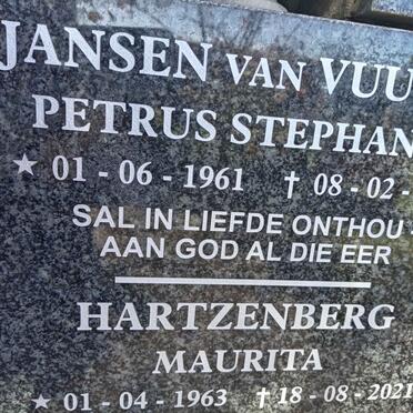 VUUREN Petrus Stephanus, Jansen van 1961-2001 & Maurita HARTZENBERG 1963-2021 1963-2021