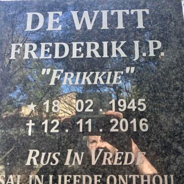 WITT Frederik J.P., de 1945-2016