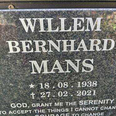 MANS Willem Bernhard 1938-2021