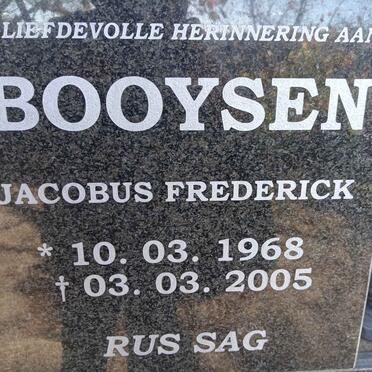 BOOYSEN Jacobus Frederick 1968-2005