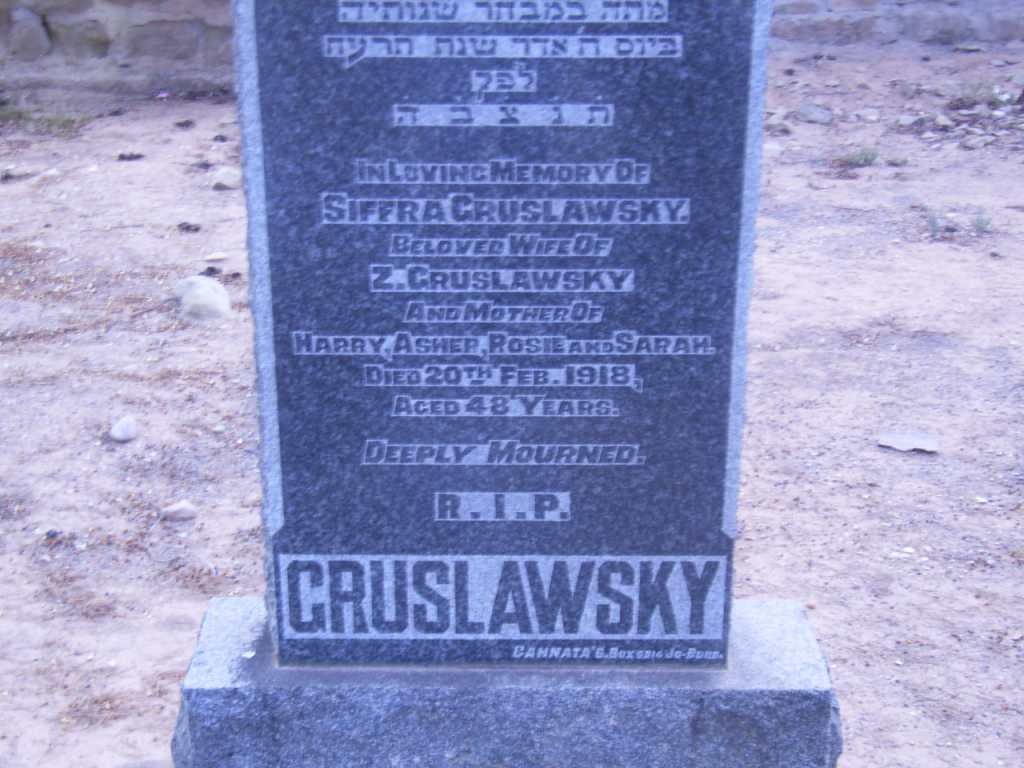 GRUSLAWSKY Siffra -1918