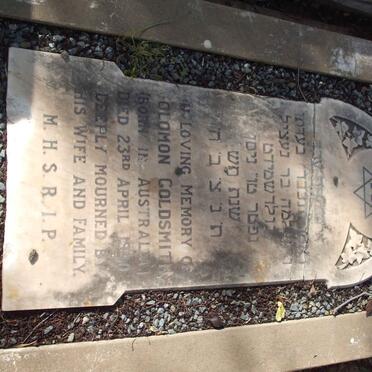 GOLDSMITH Solomon  -1940