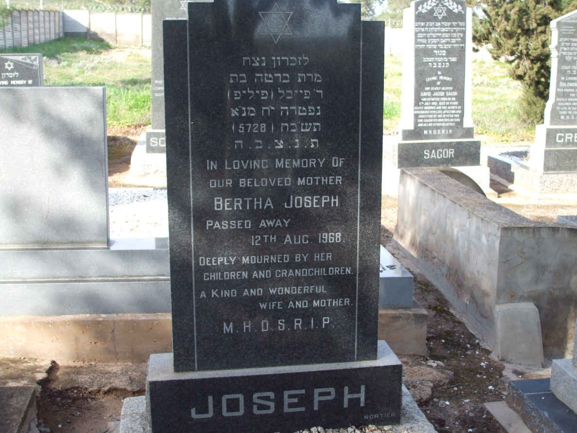 JOSEPH Bertha  -1968