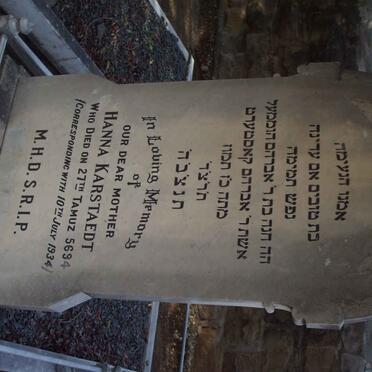 KARSTAEDT Hanna  -1934