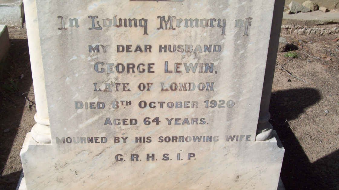 LEWIN George  -1920 