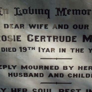 MALTZ  Rosie Gertrude  -1915