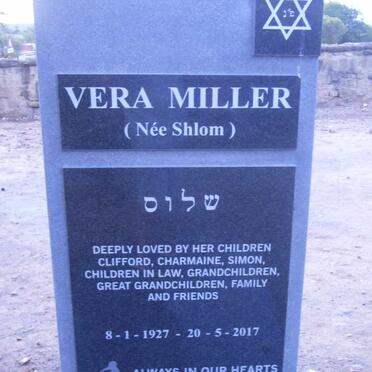 MILLER Vera nee SHLOM 1927-2017
