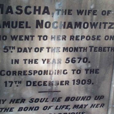 NOCHAMOWITZ Mascha  -1909