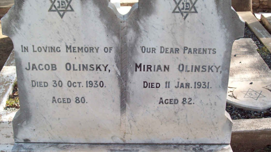 OLINSKY Jacob  -1930 &amp;  Mirian  -1931 