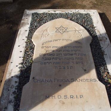 SANDERS Chana Feiga   -1929