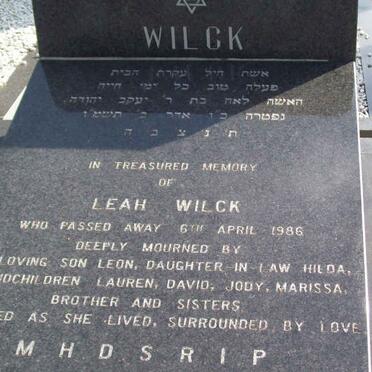 WILCK Leah  -1986