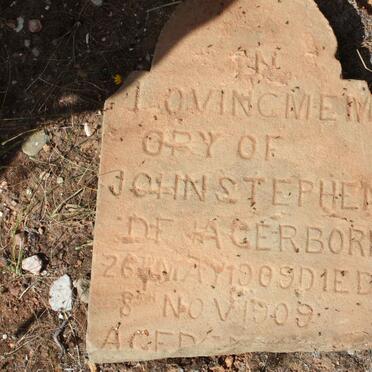 JAGER John Stephen, de 1909-1909