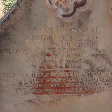 COCKERAM Emily nee SHAW -1874