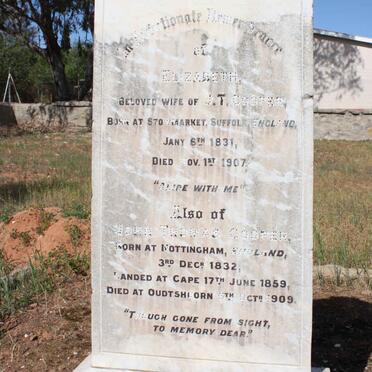 COOPER John Thomas 1832-1909 &amp; Elizabeth 1831-1907 