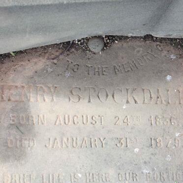STOCKDALE Henry 1836-1879