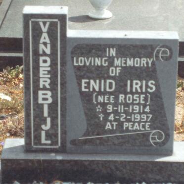 BIJL Enid Iris, van der nee ROSE 1914-1997