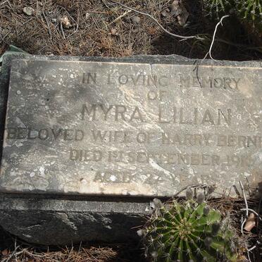 BERNHARDT Myra Lilian  -1916