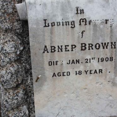 BROWN Abner -1908